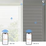 Day and Night Light Control with Motorized Slub Shangri-La Sheer Shades
