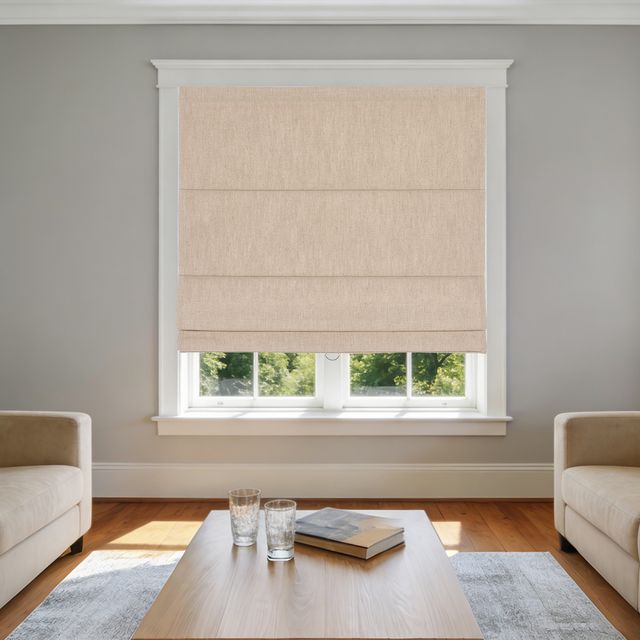Soft Harvest Linen Roman Shades
