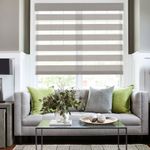Persilux Dual-Layer Zebra Blackout Shades for Living Room