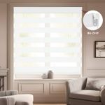 Persilux No Drill Zebra Blinds white