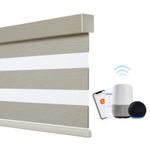 Persilux Beige Dual-Layer Zebra Blackout Blinds