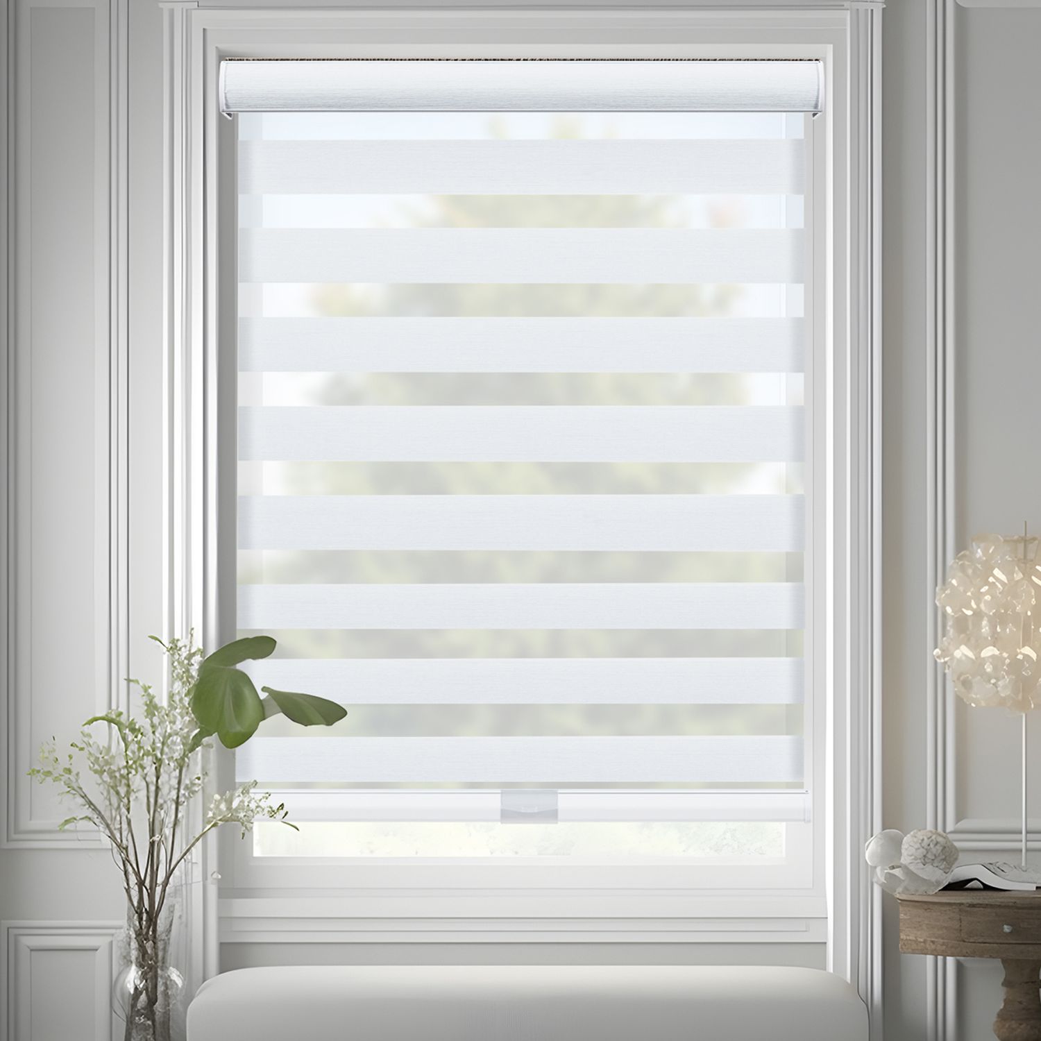 Persilux Cordless Zebra Blinds With Jacquard Pattern