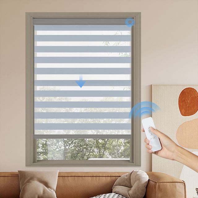 Motorized Light Control Zebra Blinds