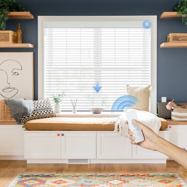 A-OK Motorized 70-80% Blackout Shangri-La Sheer Shades