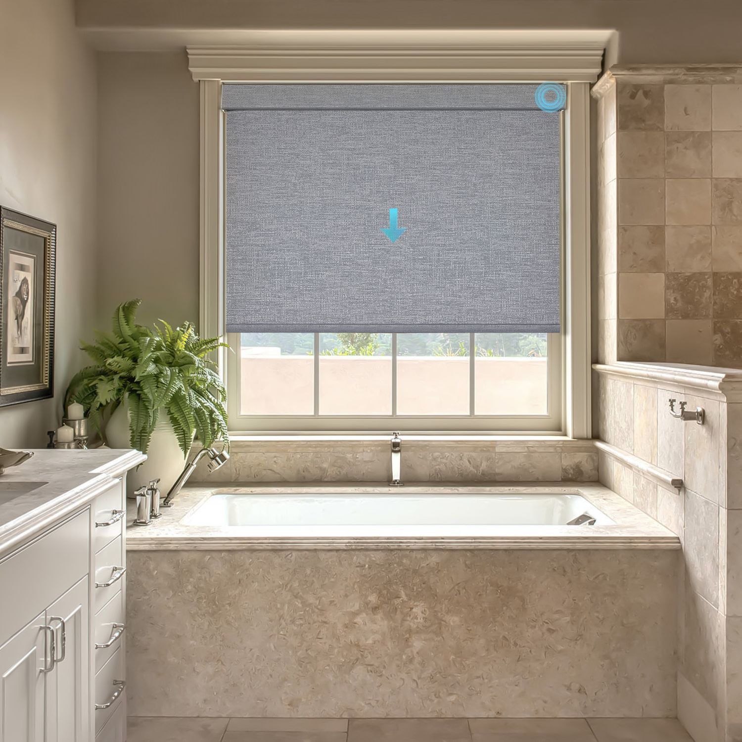 Automated Roller Shades Blackout