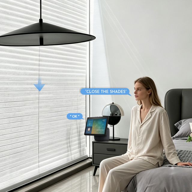 A-OK Motorized Linen Shangri-La Sheer Shades