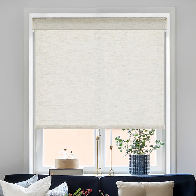 Natural Woven Linen Light Filtering Roller Blinds