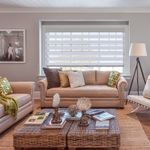 Persilux White Dual-Layer Zebra Blackout Blinds for living room