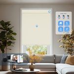 Motorized Blackout Flat Fabric Roller Shades for living room