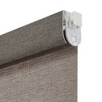 Linen Fabric No Drill Motorized Roller Shades Close Up