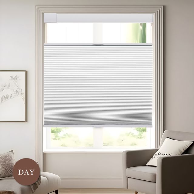 No Drill No Tools Top Down Bottom Up Blackout Cellular Shades (1" cell )