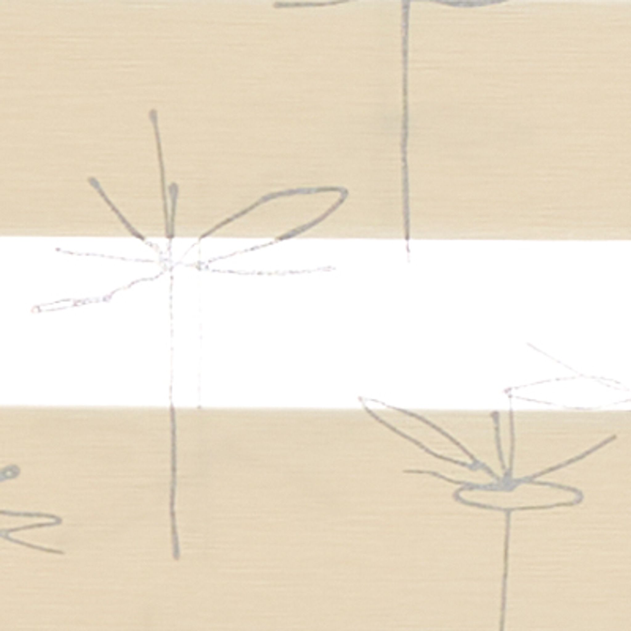 Sketch Printed Cream-Light Filtering