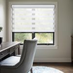 Persilux Dual-Layer Zebra Blackout Shades in white
