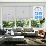 Motorized 5% Openness See-Through Solar Shades for living room