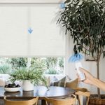 Motorized Linen Roller Shades | Light Filtering | Persilux