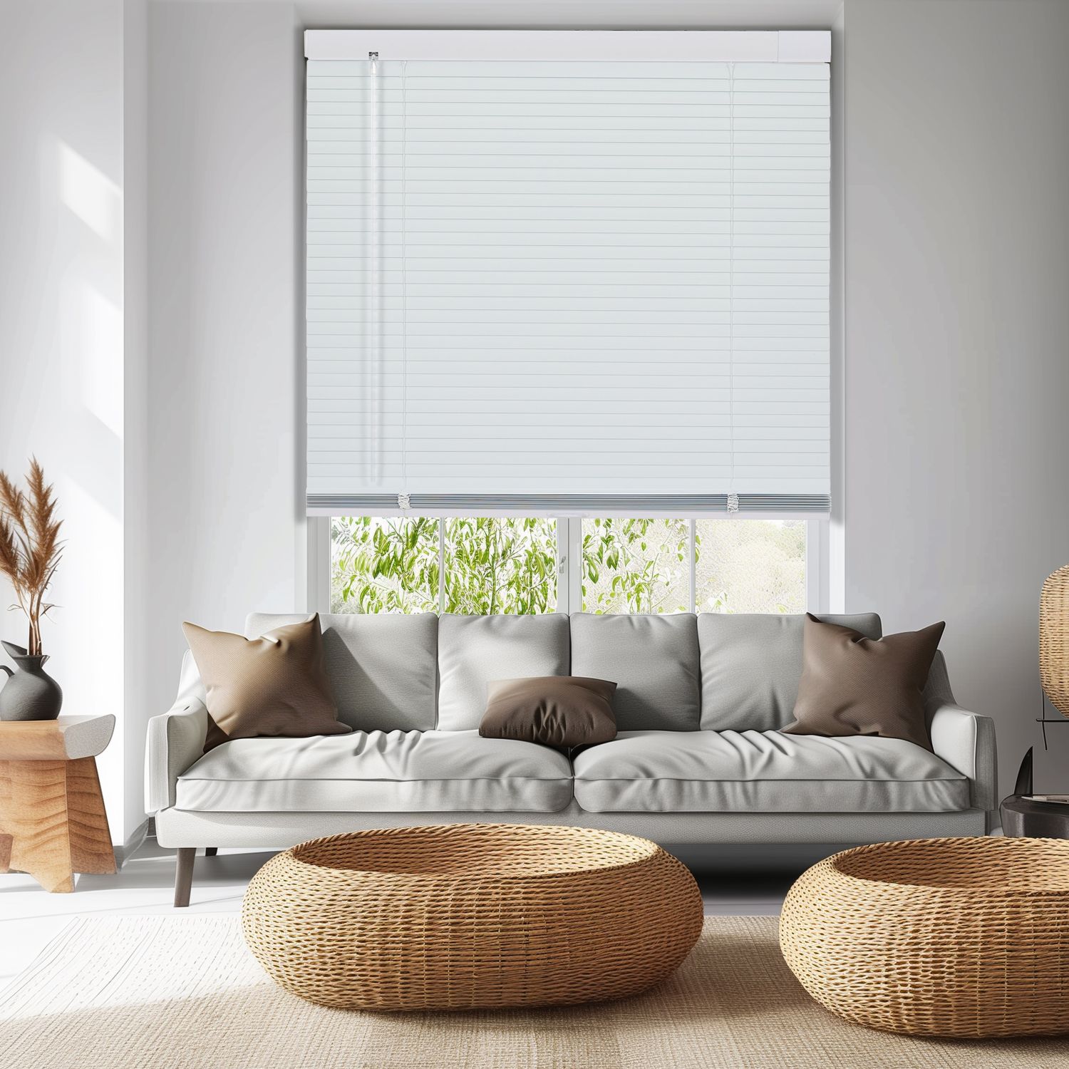 Persilux No Drill No Tools Mini Blinds in bedroom