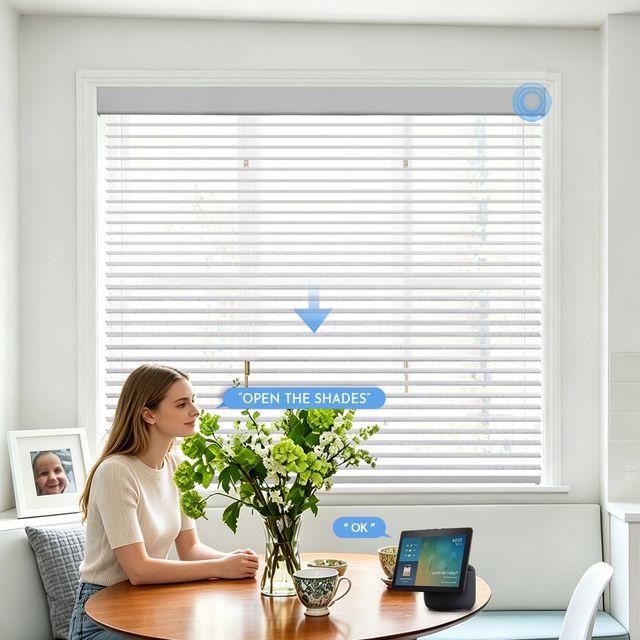 A-OK Motorized Slub Shangri-La Sheer Shades