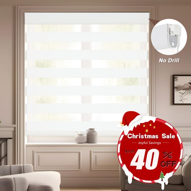 No Drill No Tools Zebra Shades