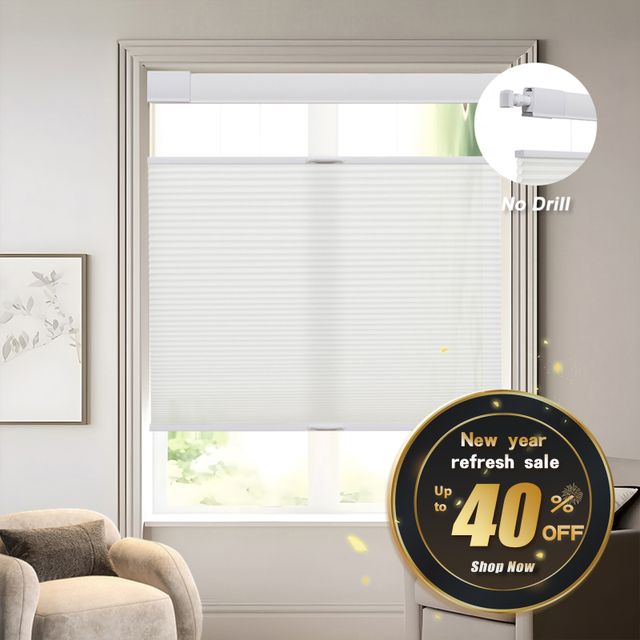 No Drill No Tools Top Down Bottom Up Cellular Shades (1" cell )