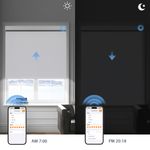 Day and Night Light Control with Motorized Blackout Flat Fabric Roller Shades