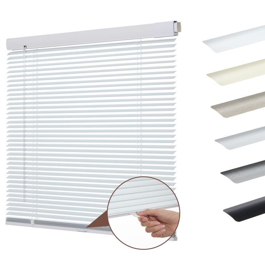 No Drill No Tools Mini Blinds | Cordless Aluminum Shades U2013 Persilux