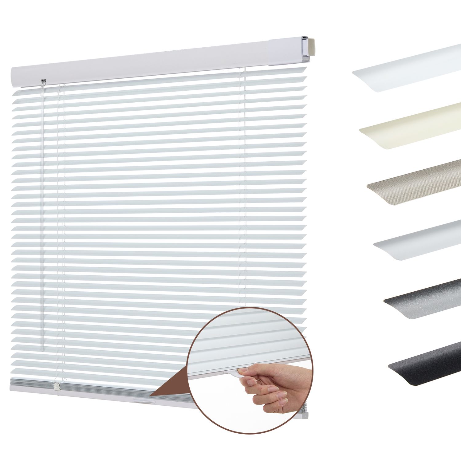 Persilux No Drill No Tools Mini Blinds with multiple colors