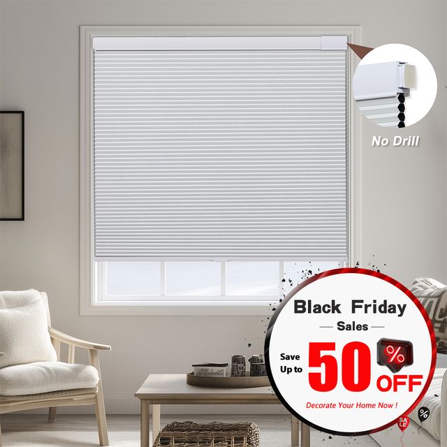 No Drill No Tools 1" Aperture Cellular Shades