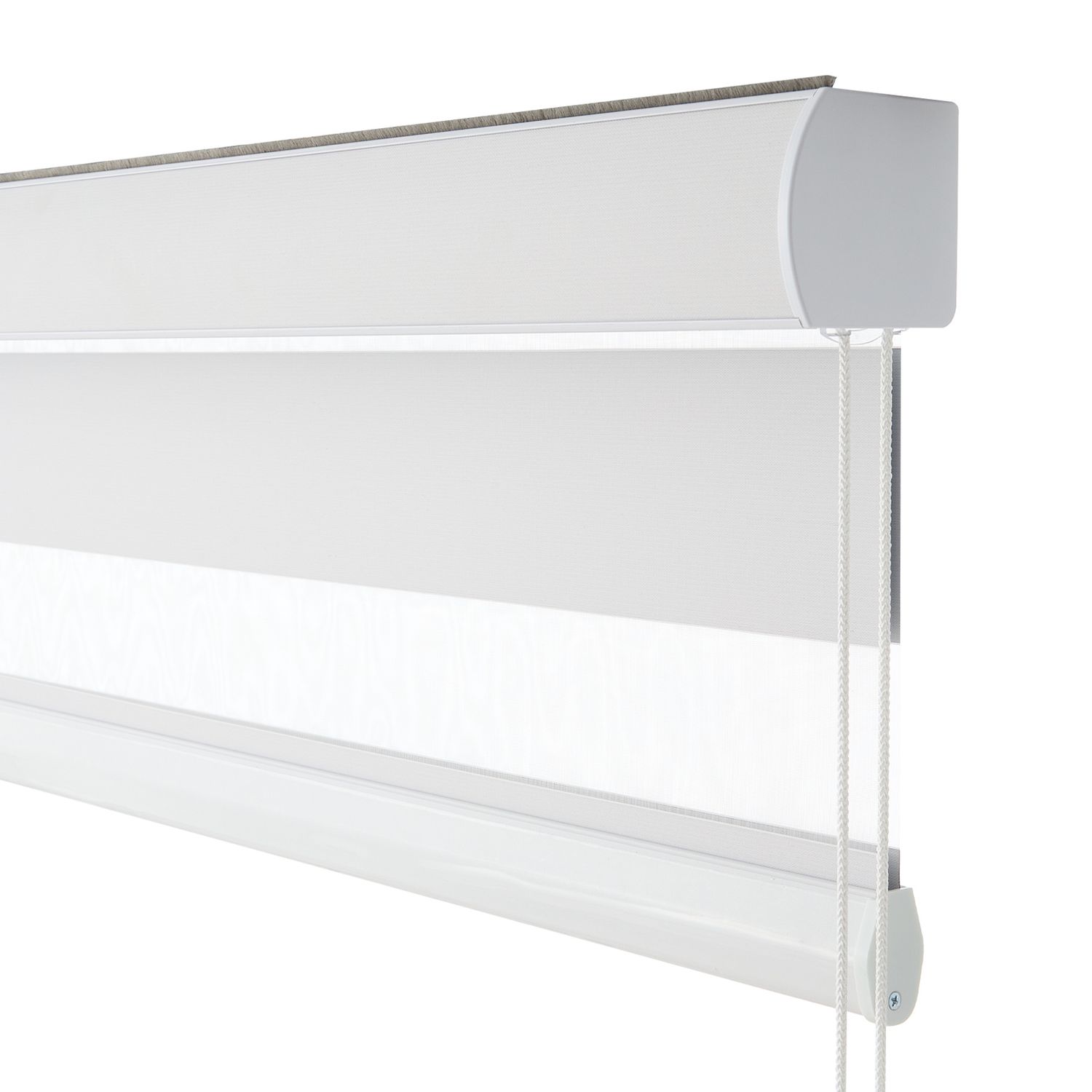 Persilux White Dual-Layer Zebra Blackout Shades
