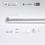 Persilux motorized blackout roller shades motor kit powered by Eve Motionblinds