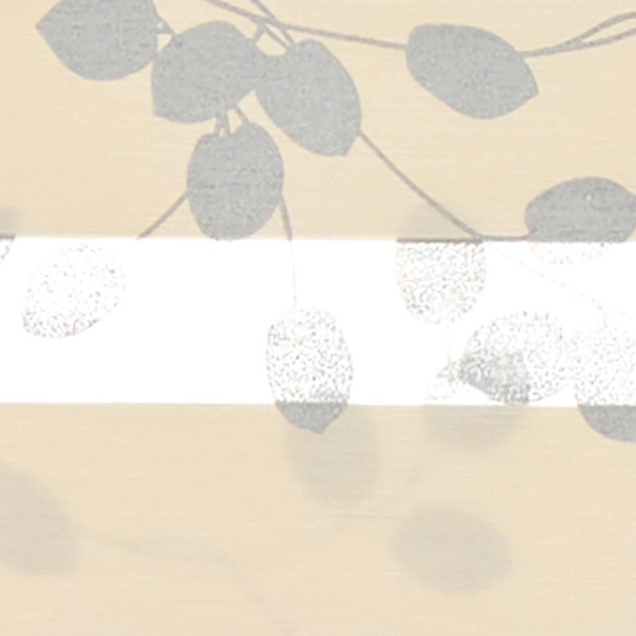 Leaf Printed Cream-Light Filtering