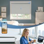 Smart Home Compatible No Drill Motorized Roller Shades