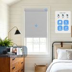 Motorized 1% Openness Basic Solar Shades for bedroom
