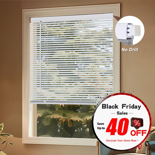 No Drill No Tools 1" Mini Blinds