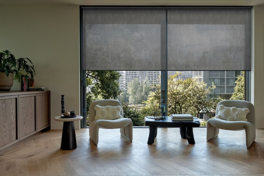 A light gray may keep the window area bright and understated