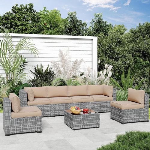 ELPOSUN Outdoor Cushions for Patio Furniture Replacement, Patio Furniture Cushions, Deep Seat Patio Cushions