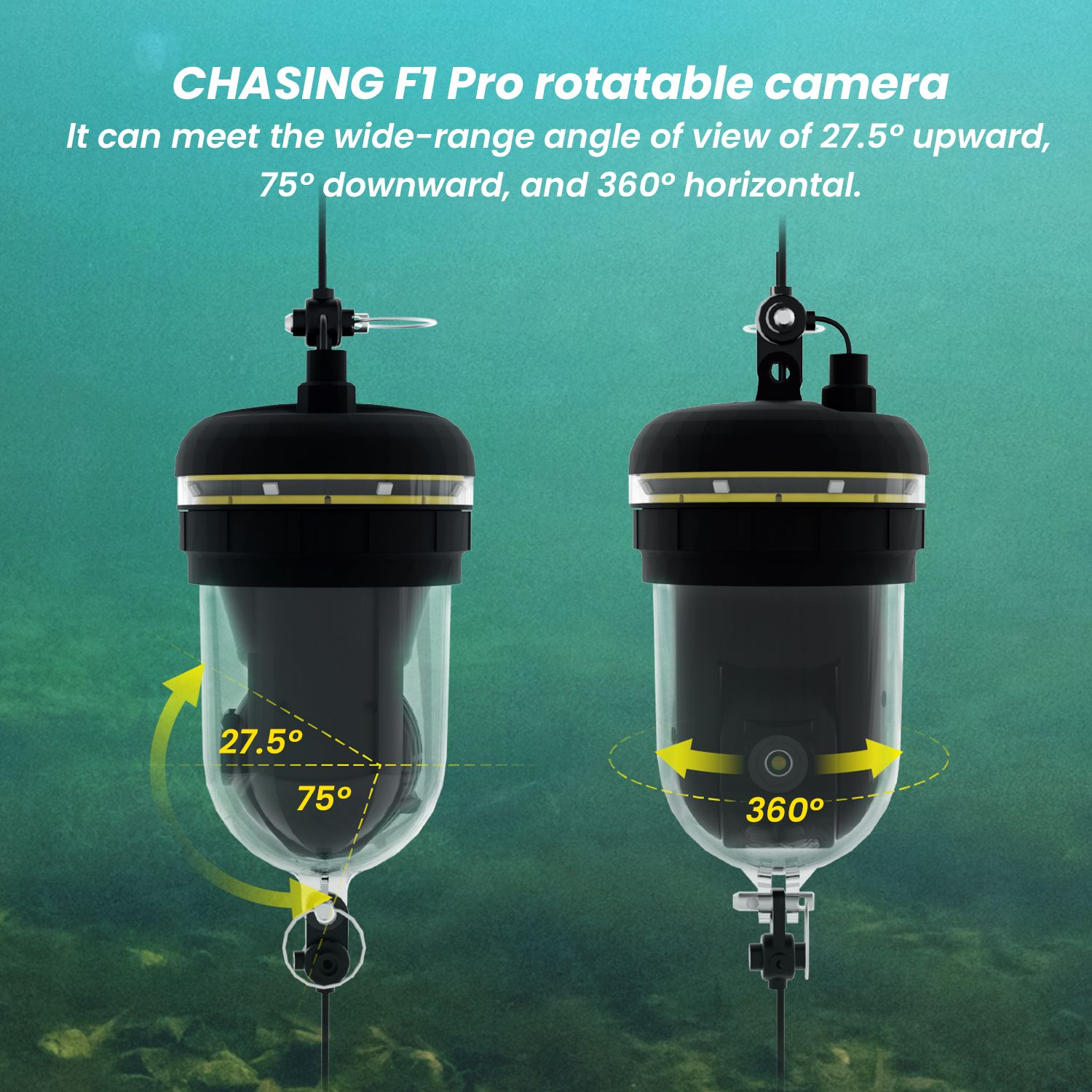 Chasing F1 Pro rotatable camera with wide-range angle