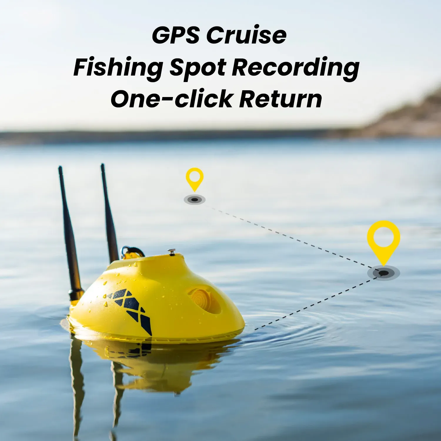 CanFish GPS Position function for underwater fishing drone